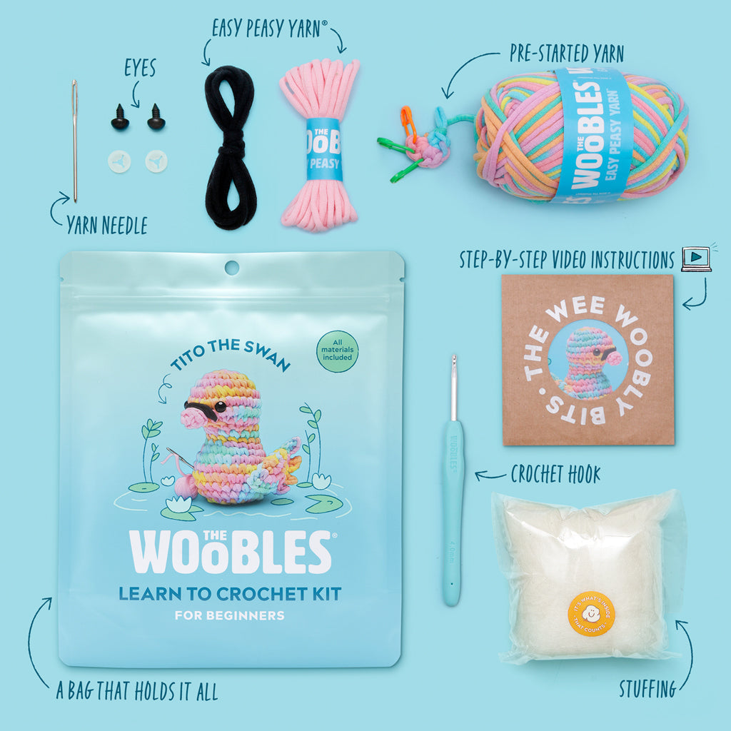 Tito the Swan Pastel Crochet Kit