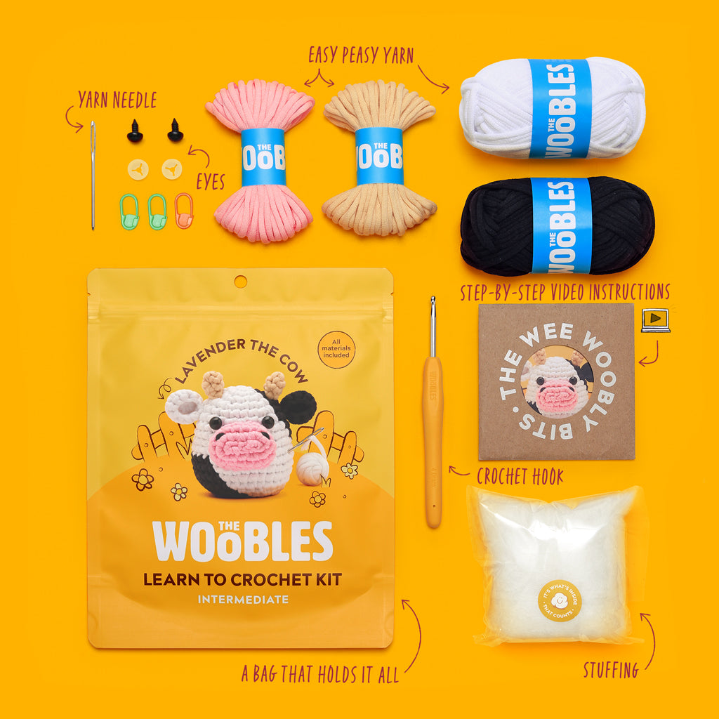 Lavender the Cow Crochet Kit